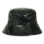 ladies black pvc rain hat bucket style hat