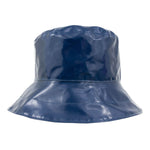 ladies navy pvc rain hat