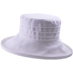 ladies linen sun hat in cream